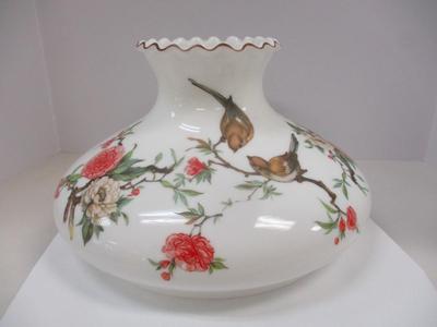 Hand Painted Birds & Flowers Lamp Shade