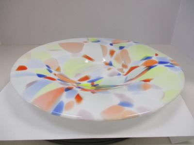 Murano Style Splatter Confetti Art Glass Bowl