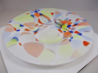 Murano Style Splatter Confetti Art Glass Bowl