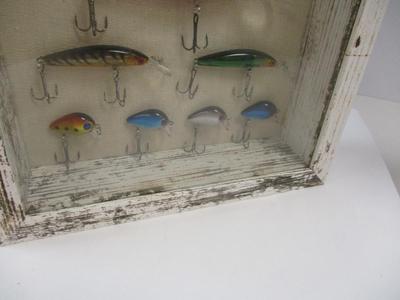 Fishing Lures Mounted In Shadow Box