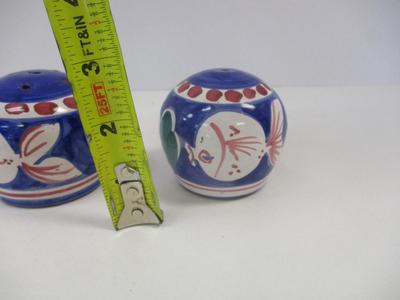 Vietri Solimene Fish Designs Hand Painted Salt & Pepper Shakers Made In Italy