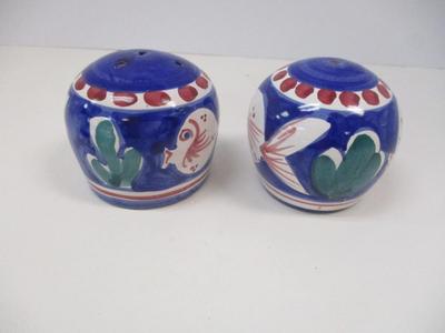 Vietri Solimene Fish Designs Hand Painted Salt & Pepper Shakers Made In Italy