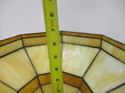 Two Tone Art Deco Leaded Stag Glass Lamp Shade