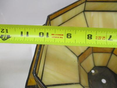 Two Tone Art Deco Leaded Stag Glass Lamp Shade