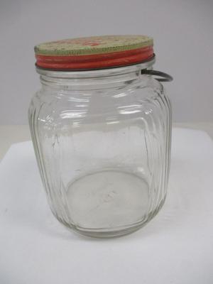 Vintage Morrell Pride Glass Food Jar General Store Decor Farmhouse Decor