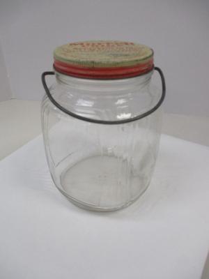 Vintage Morrell Pride Glass Food Jar General Store Decor Farmhouse Decor