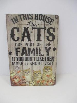 Retro Metal Tin Sign Approx 11 3/4" x 7 3/4"