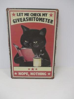 Retro Metal Tin Sign Approx 11 3/4" x 7 3/4"