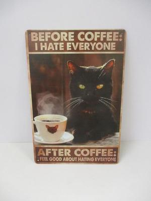 Retro Metal Tin Sign Approx 11 3/4" x 7 3/4"