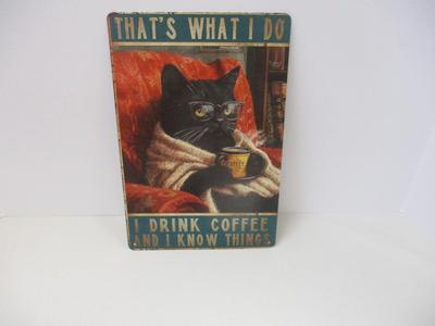 Retro Metal Tin Sign Approx 11 3/4" x 7 3/4"