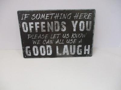 Retro Metal Tin Sign Approx 11 3/4" x 7 3/4"