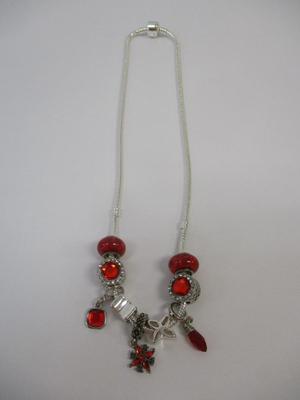Hand Made Ruby Red Necklace