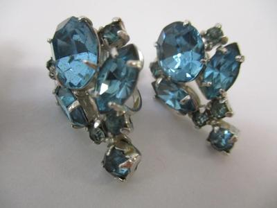 Vintage Rhinestone Clip On & Screw Back Earrings