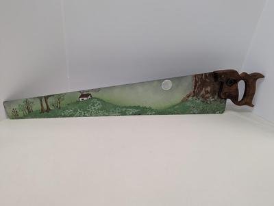 Signed Hand Painted Saw