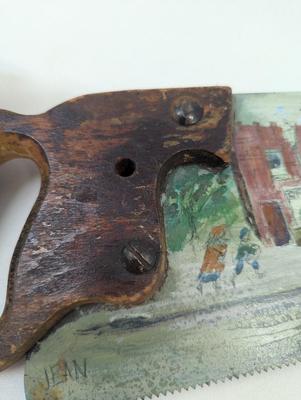 Signed Hand Painted Saw