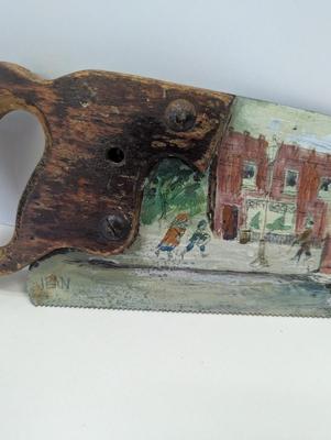 Signed Hand Painted Saw