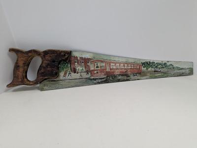 Signed Hand Painted Saw