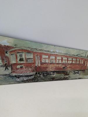 Signed Hand Painted Saw