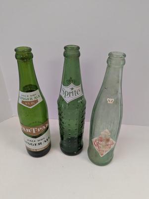 Vintage Fanta Mountain Dew Sprite Soda Bottles