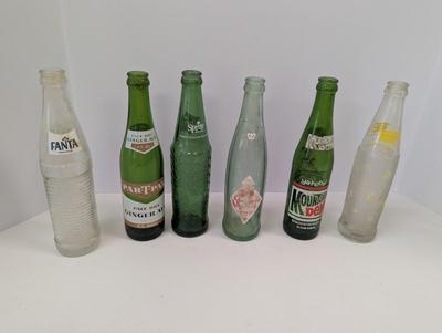 Vintage Fanta Mountain Dew Sprite Soda Bottles