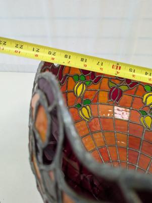 Antique Orange/Black Stained Glass Shade