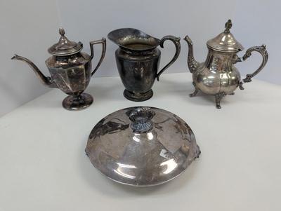 Antique Silver-plated Tea/Coffee Pots & Warmer