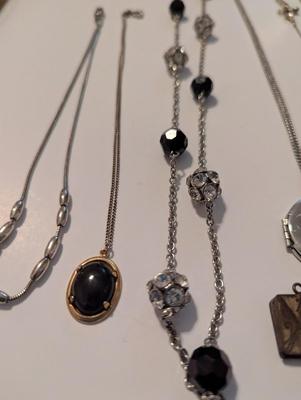 Costume Jewelry Necklaces Earrings Lockets & Gruen Quartz Watch #30