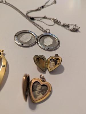 Costume Jewelry Necklaces Earrings Lockets & Gruen Quartz Watch #30