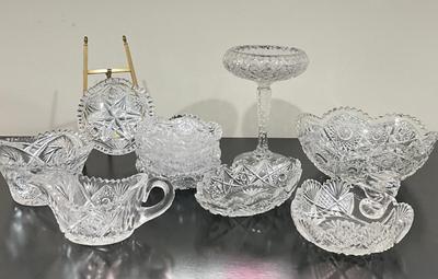 833 Lot of Antique Cut Glass/Crystal