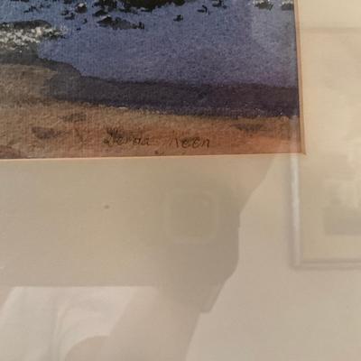 861 Original Watercolor Beachscape By Verda Keen