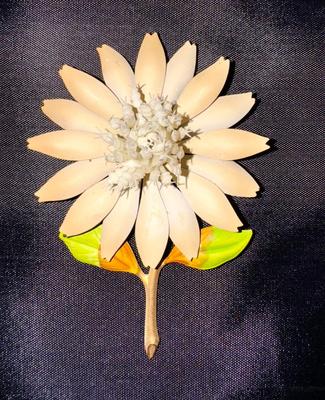 Authentic 1970s Flower Child Large Flower Pin