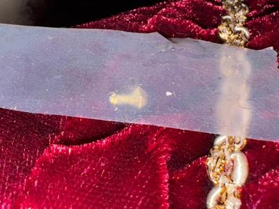 Happy Holidays Barbie Burgundy Velvet Dress & Gold Ring