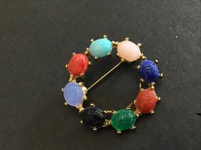 Vintage Scarab Brooch