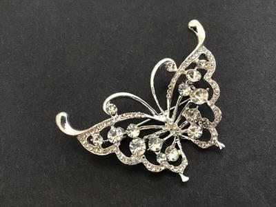 Rhinestone Butterfly Brooch