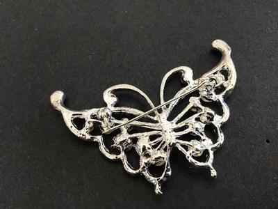 Rhinestone Butterfly Brooch