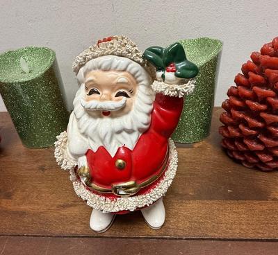 Sale Photo Thumbnail #78: Santa is in good condition and so are the candles and flameless candles