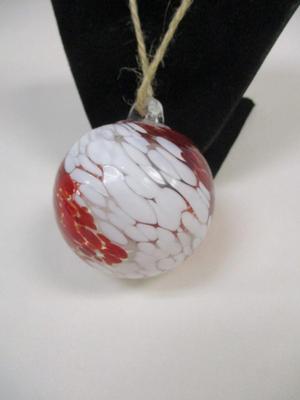 Hand Blown Multi Color Glass Ornament Approx 2 1/2" #1