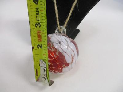 Hand Blown Multi Color Glass Ornament Approx 2 1/2" #1