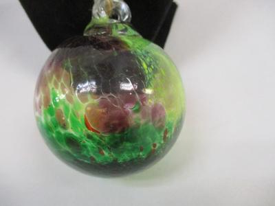 Hand Blown Multi Color Glass Ornament Approx 2 1/2" #2