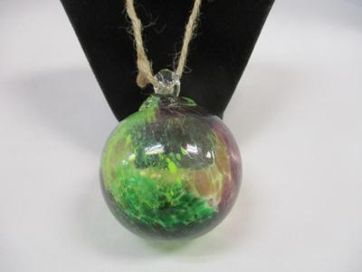 Hand Blown Multi Color Glass Ornament Approx 2 1/2" #2