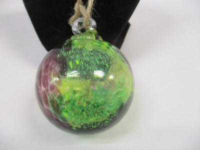 Hand Blown Multi Color Glass Ornament Approx 2 1/2" #2