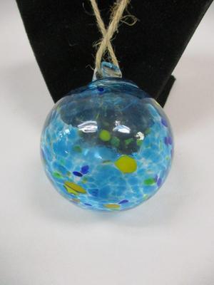 Hand Blown Multi Color Glass Ornament Approx 2 1/2" #3
