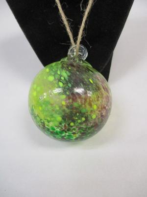 Hand Blown Multi Color Glass Ornament Approx 2 1/2" #4