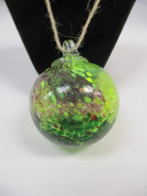 Hand Blown Multi Color Glass Ornament Approx 2 1/2" #4