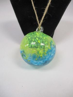 Hand Blown Multi Color Glass Ornament Approx 2 1/2" #7