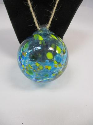 Hand Blown Multi Color Glass Ornament Approx 2 1/2" #8