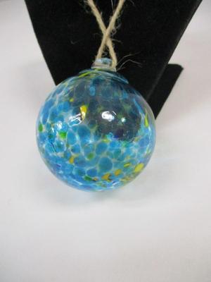 Hand Blown Multi Color Glass Ornament Approx 2 1/2" #8