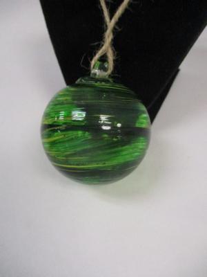 Hand Blown Multi Color Glass Ornament Approx 2 1/2" #9