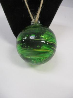 Hand Blown Multi Color Glass Ornament Approx 2 1/2" #9