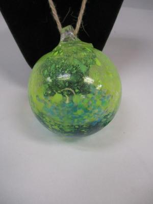 Hand Blown Multi Color Glass Ornament Approx 2 1/2" #10